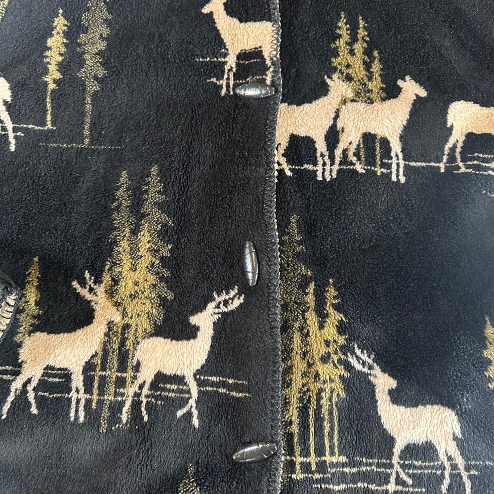 Alpine Studio Reversible Hooded Fleece Jacket Women's XL Cozycore Cottagecore - Picture 3 of 13
